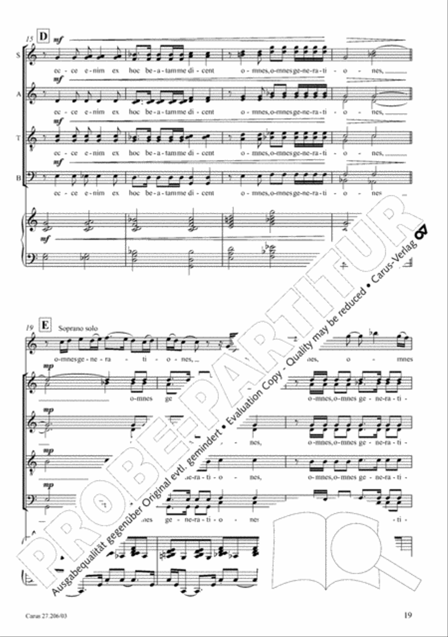 Magnificat Magnificat 4-Part scores gallery preview page 20