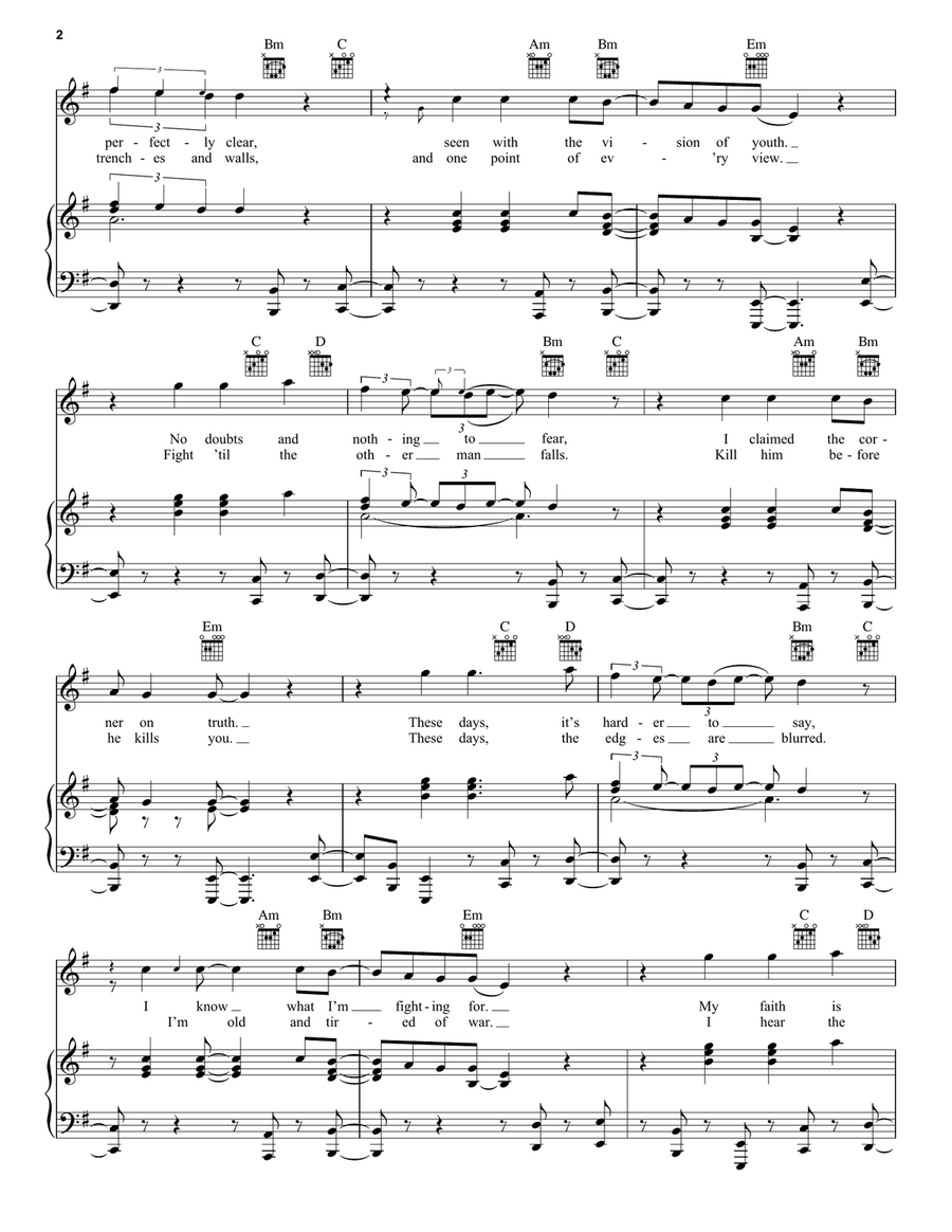 Shades Of Grey Shades Of Grey Piano, Vocal, Guitar scores gallery preview page 2