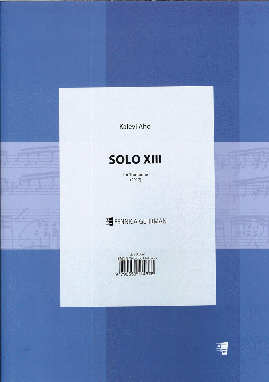 Solo XIII for trombone Solo XIII for trombone Trombone Solo scores gallery preview page 1