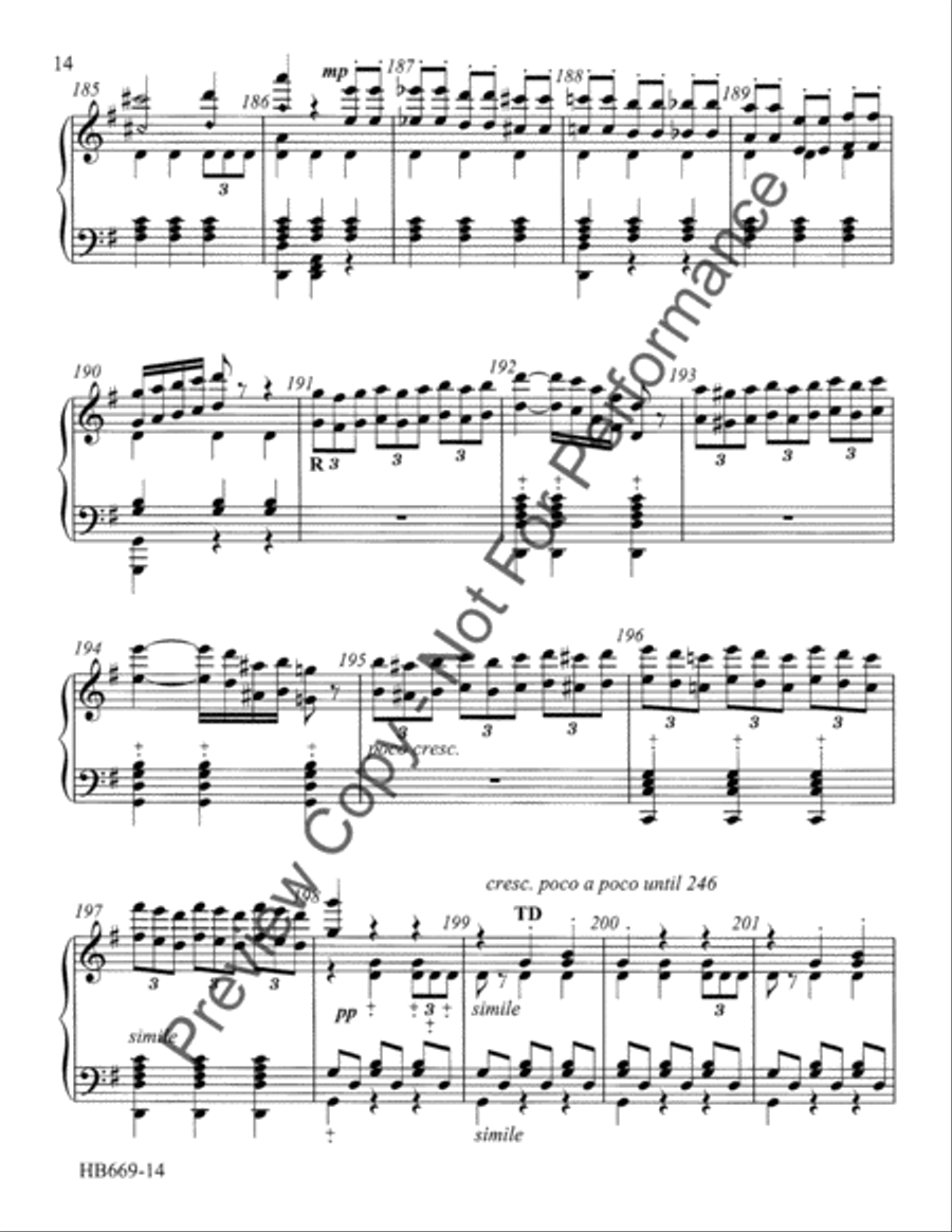 Overture to La Gazza Ladra from the Thieving Magpie Handbell Choir scores gallery preview page 14