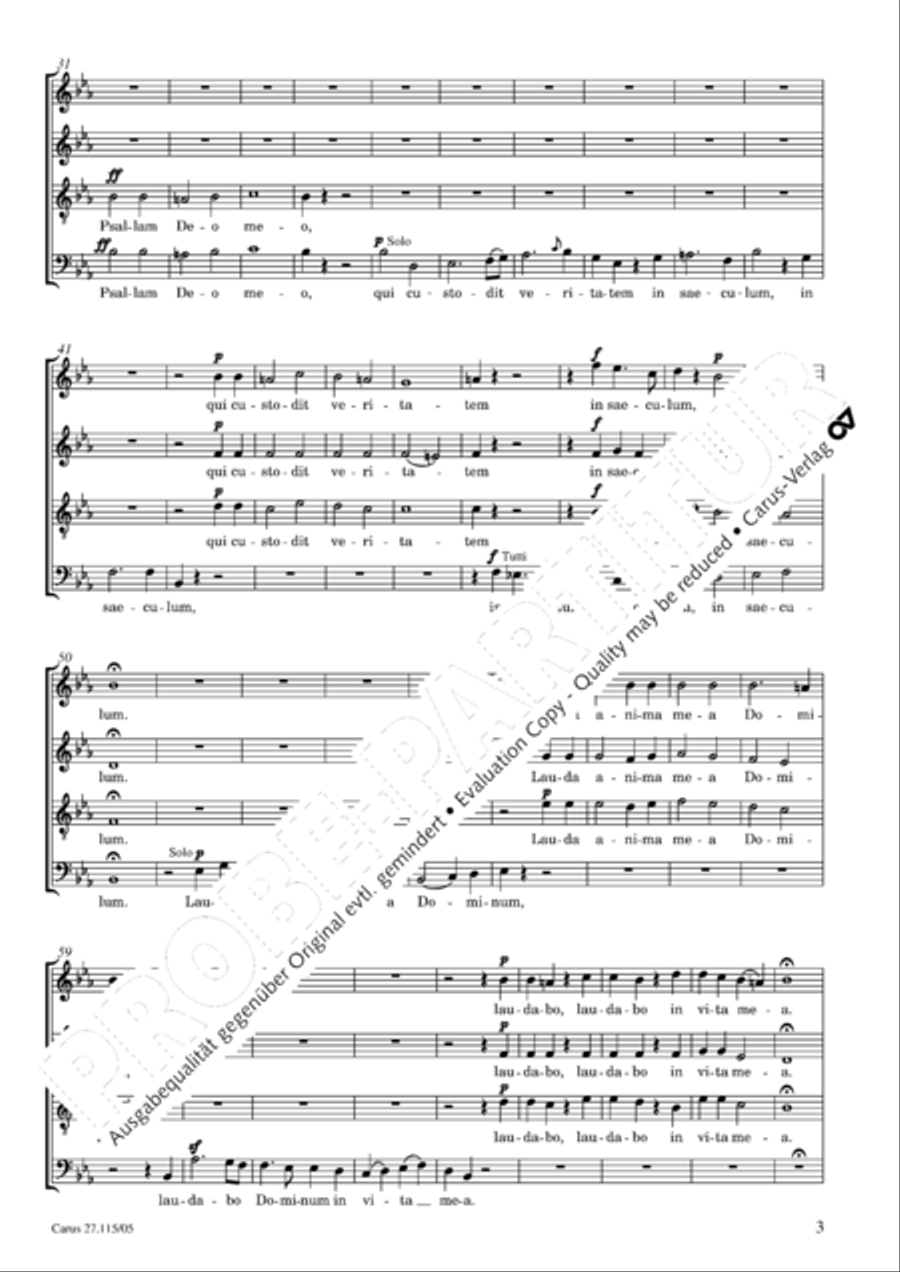 Exaudi, Domine 4-Part scores gallery preview page 4