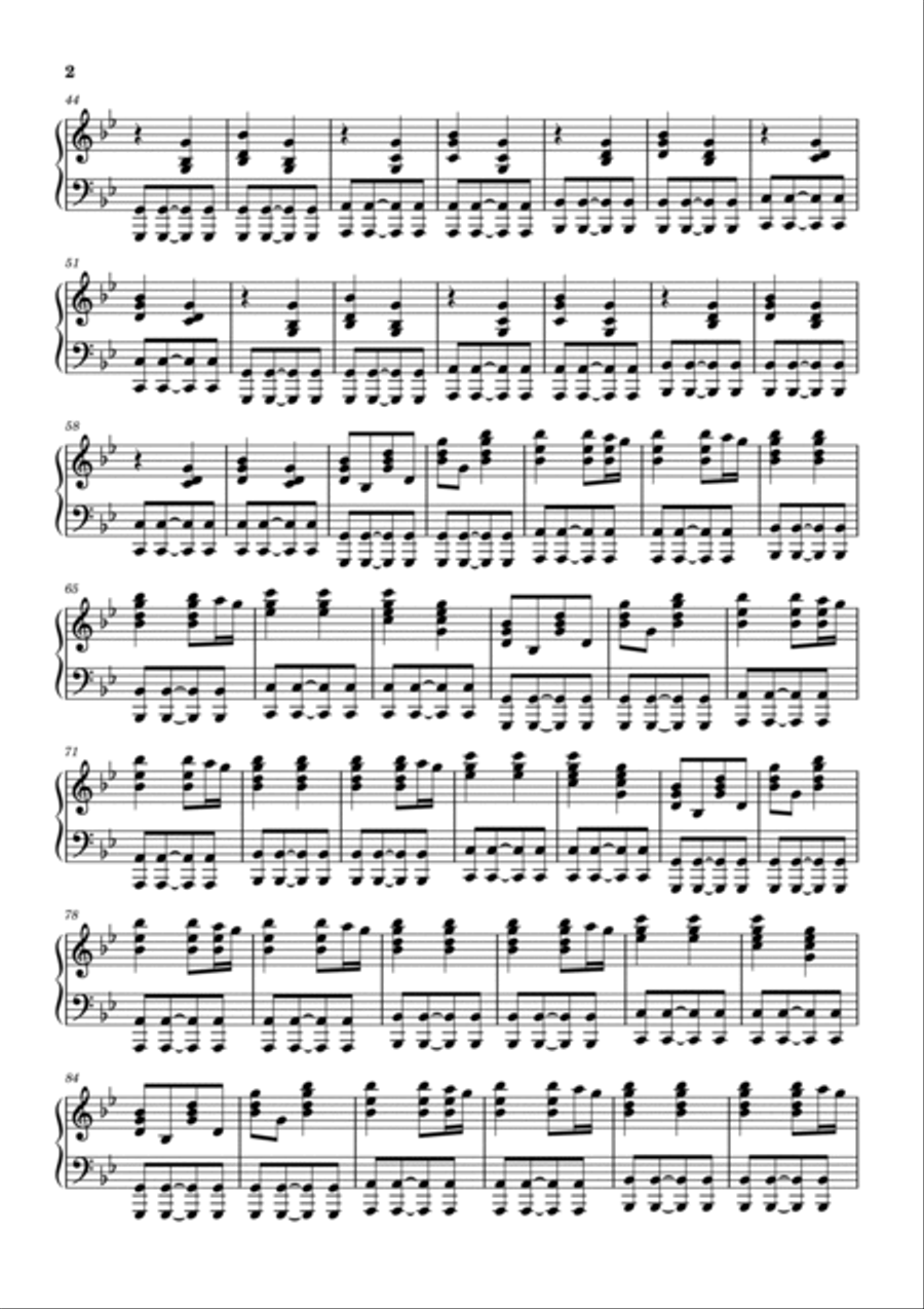 Clubbed To Death Piano Solo scores gallery preview page 2