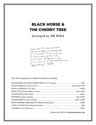 Book cover for Black Horse And The Cherry Tree