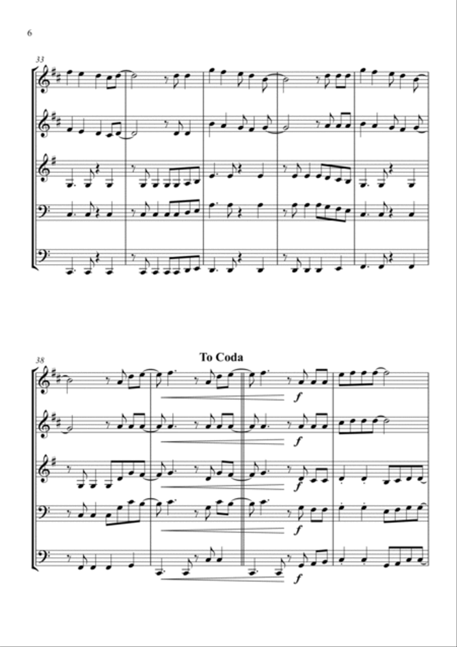 Marry You Marry You Brass Quartet scores gallery preview page 6