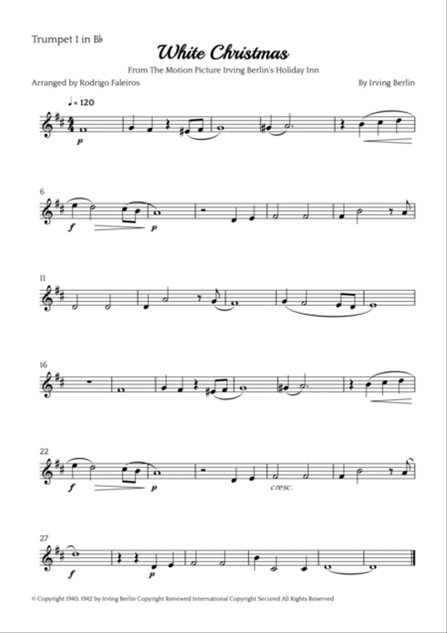 White Christmas Brass Quintet scores gallery preview page 4