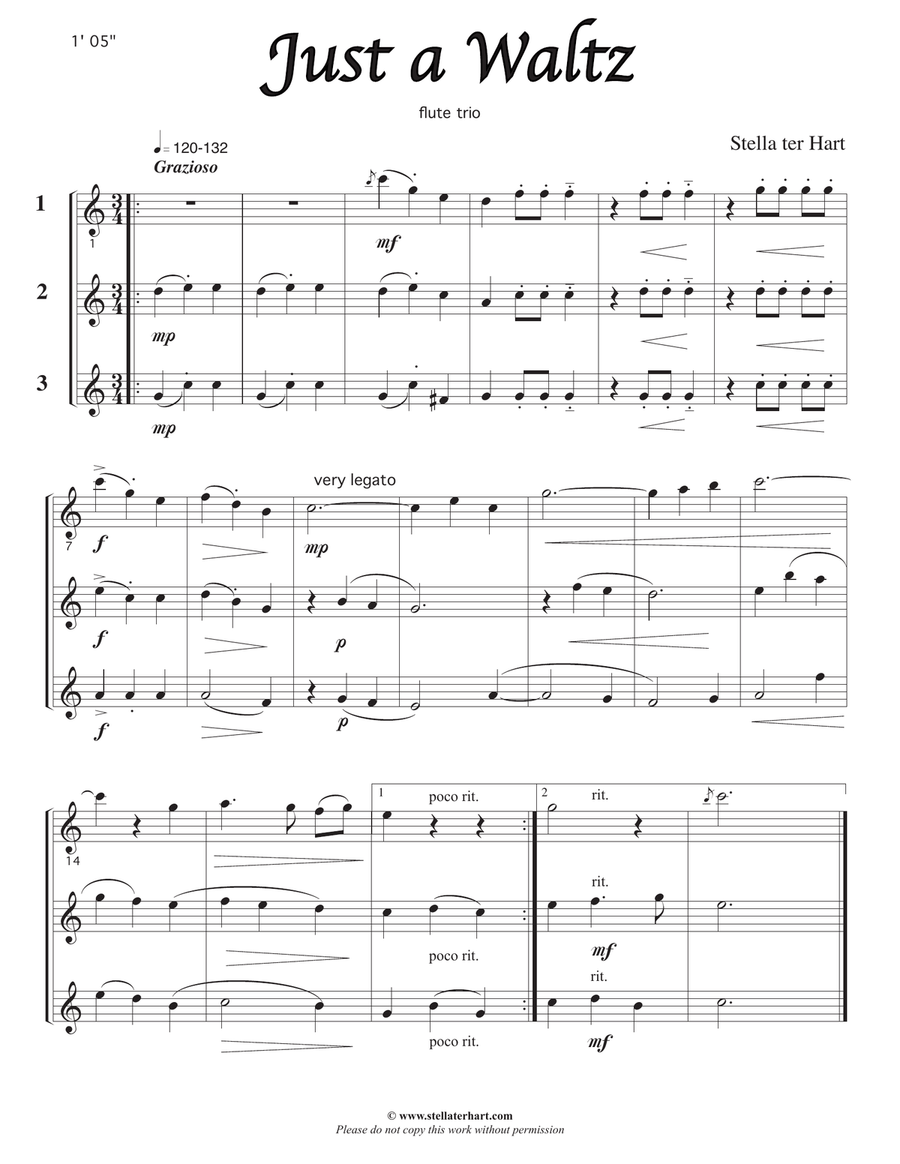 Just A Waltz Woodwind Trio scores gallery preview page 2