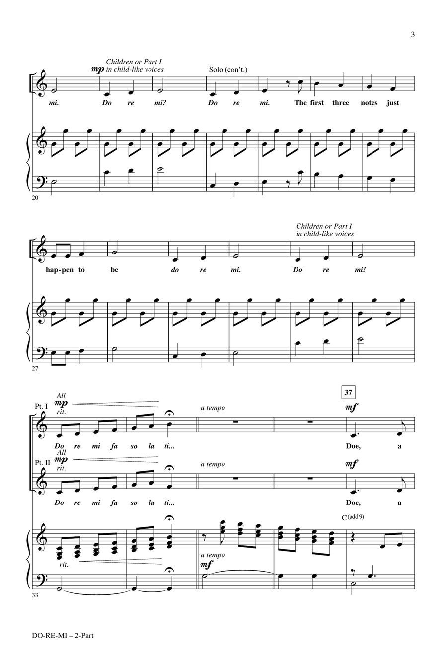 Do-Re-Mi (arr. Roger Emerson) 2-Part scores gallery preview page 2