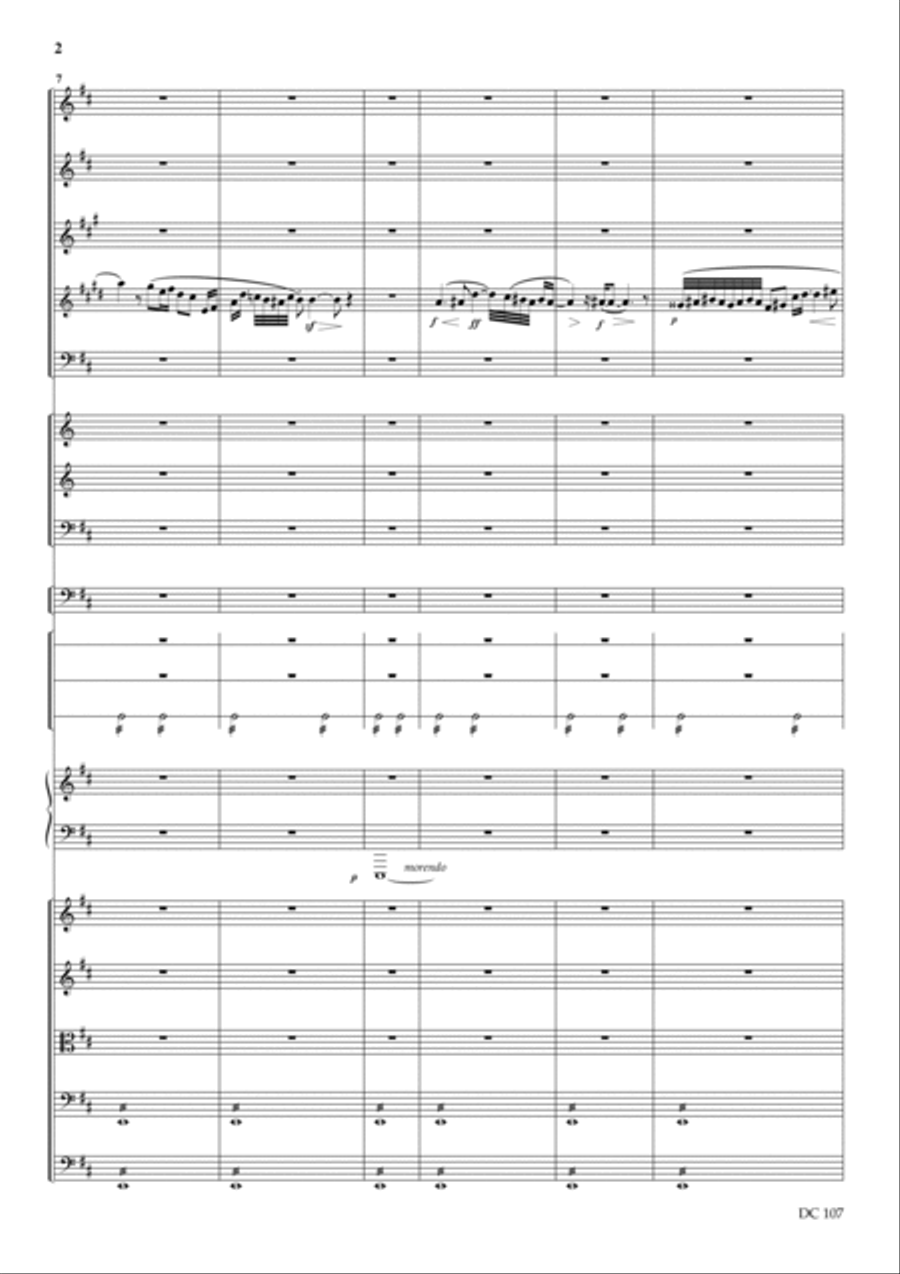 For Romania [score only] Percussion Ensemble scores gallery preview page 2