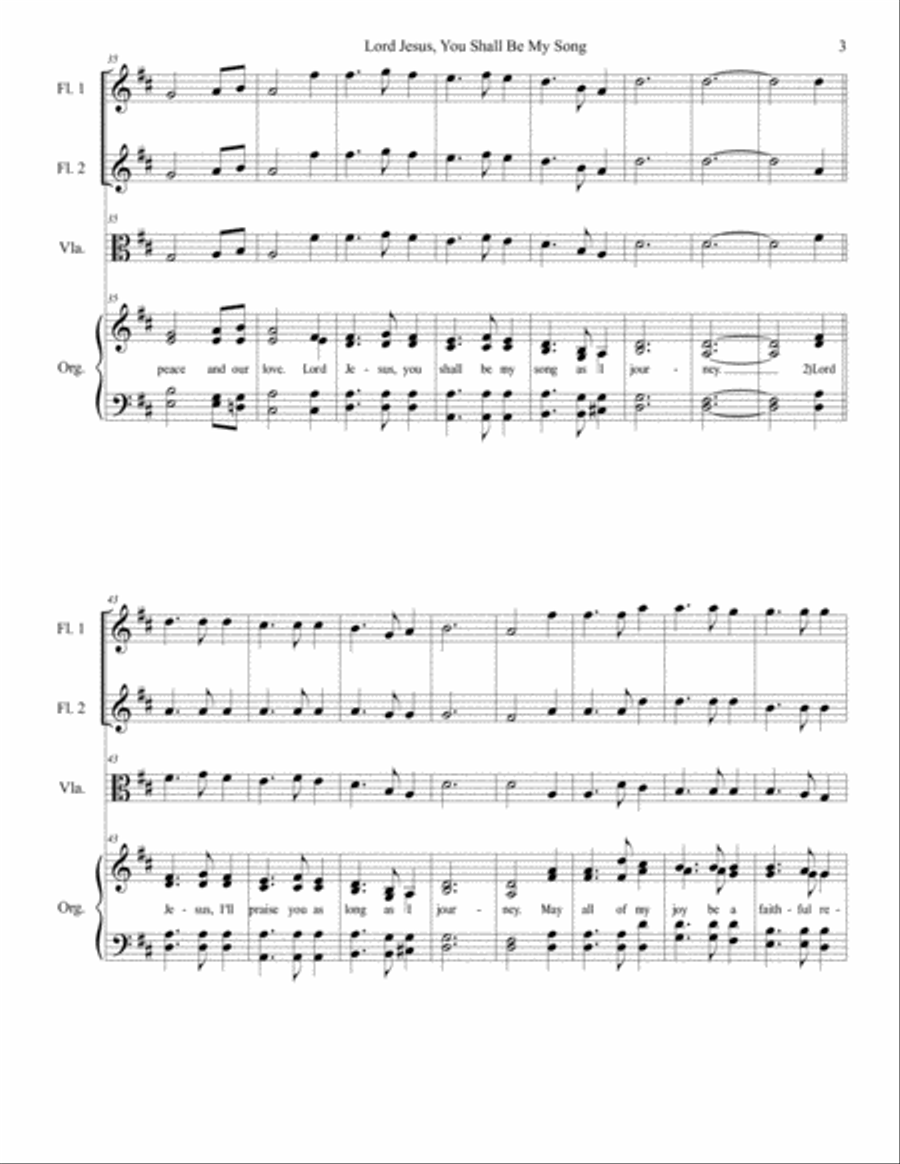 Lord Jesus, You Shall Be My Song, Hymn Setting Unison Choir scores gallery preview page 4
