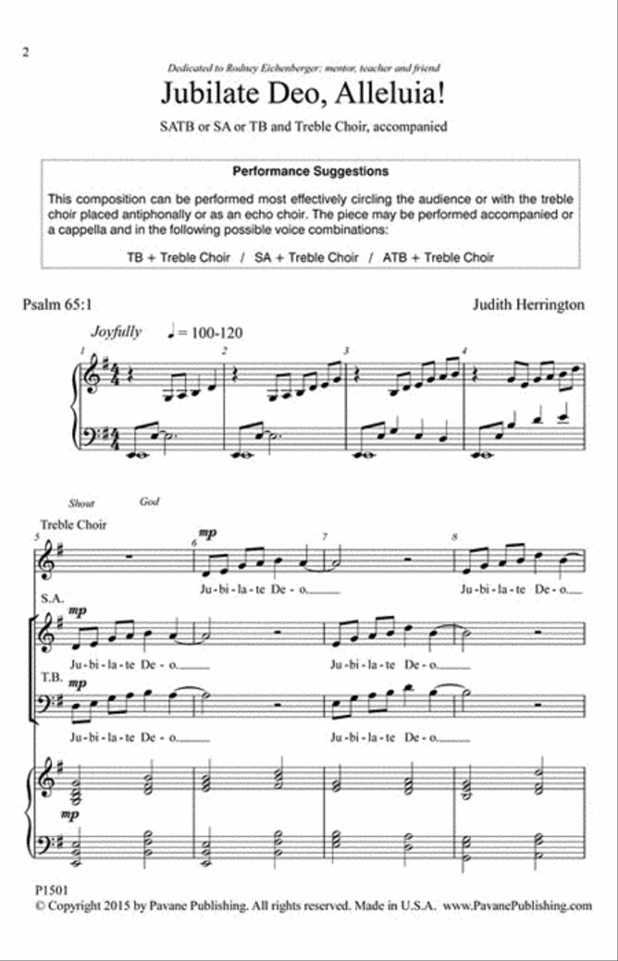 Jubilate Deo, Alleluia! 4-Part scores gallery preview page 2
