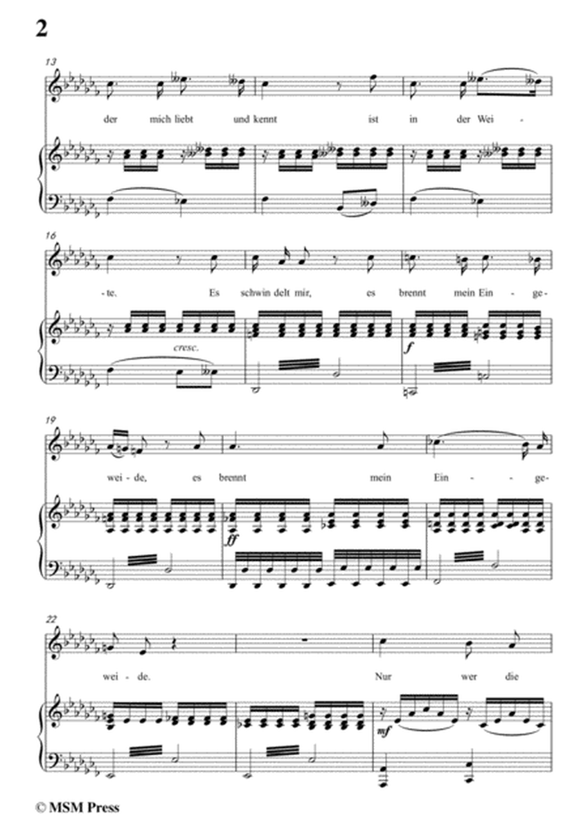 Schubert-Lied der Mignon (earlier Version 1),from 4 Gesänge aus 'Wilhelm Meister',in a flat minor image number null