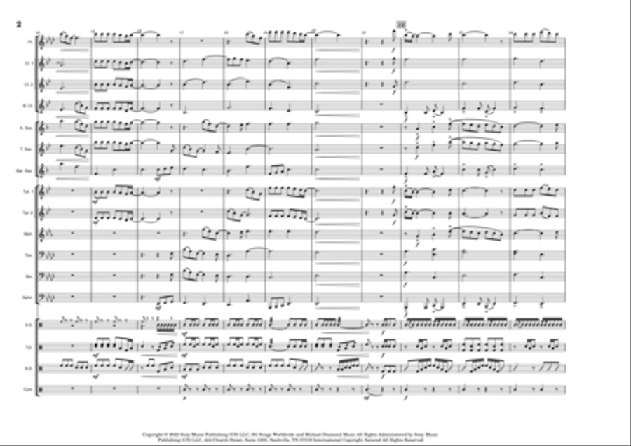 Hold My Hand Marching Band scores gallery preview page 2