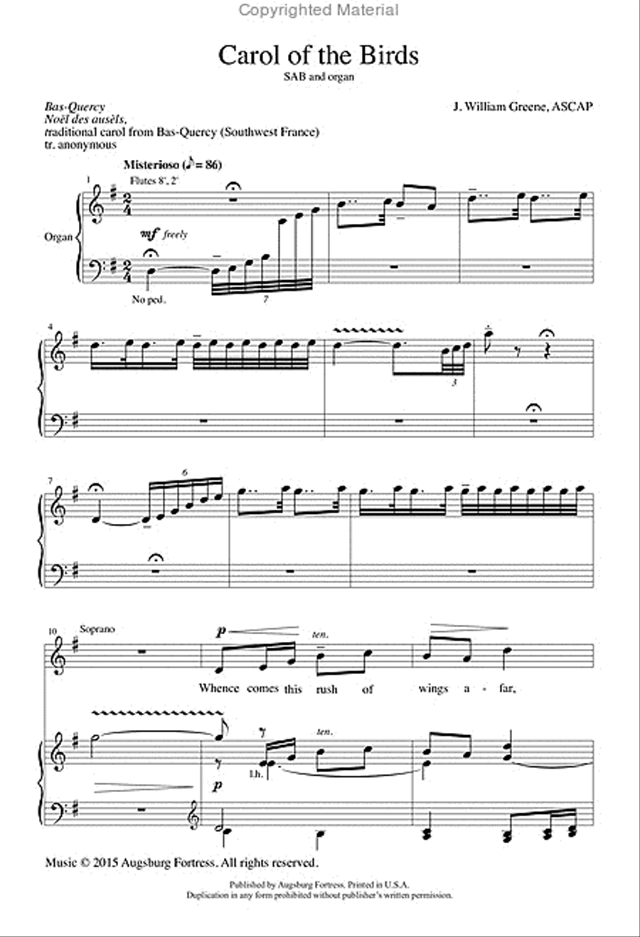 Carol of the Birds 3-Part scores gallery preview page 3