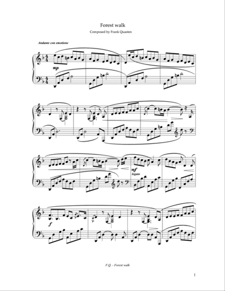 Forest walk Forest walk Piano Solo scores gallery preview page 2