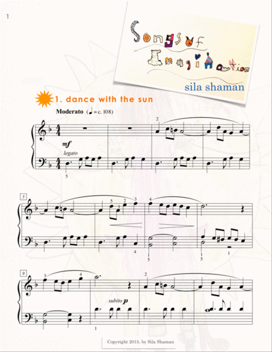 Songs of Imagination Piano Solo scores gallery preview page 2