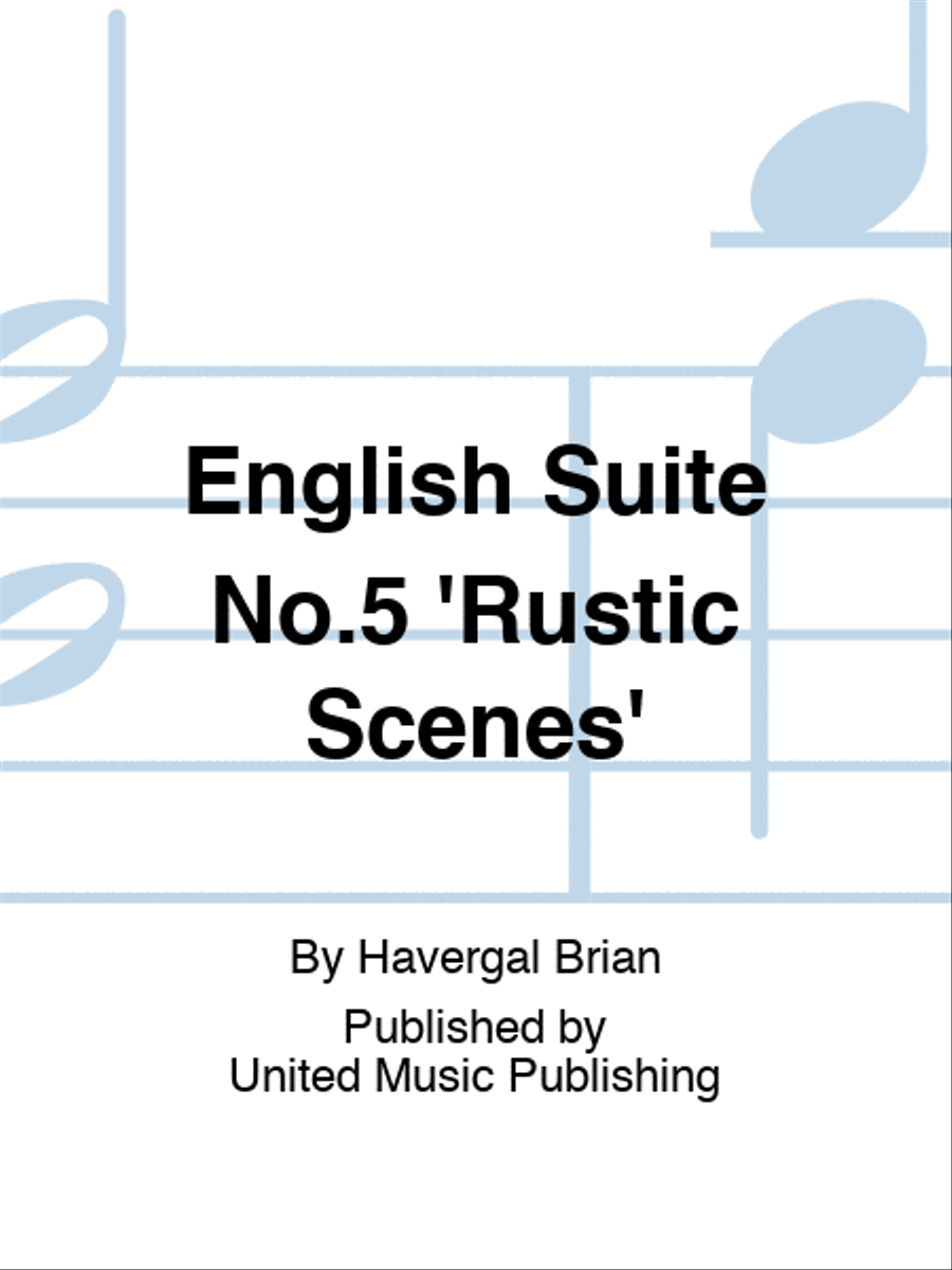 English Suite No.5 'Rustic Scenes' Orchestra scores gallery preview page 1