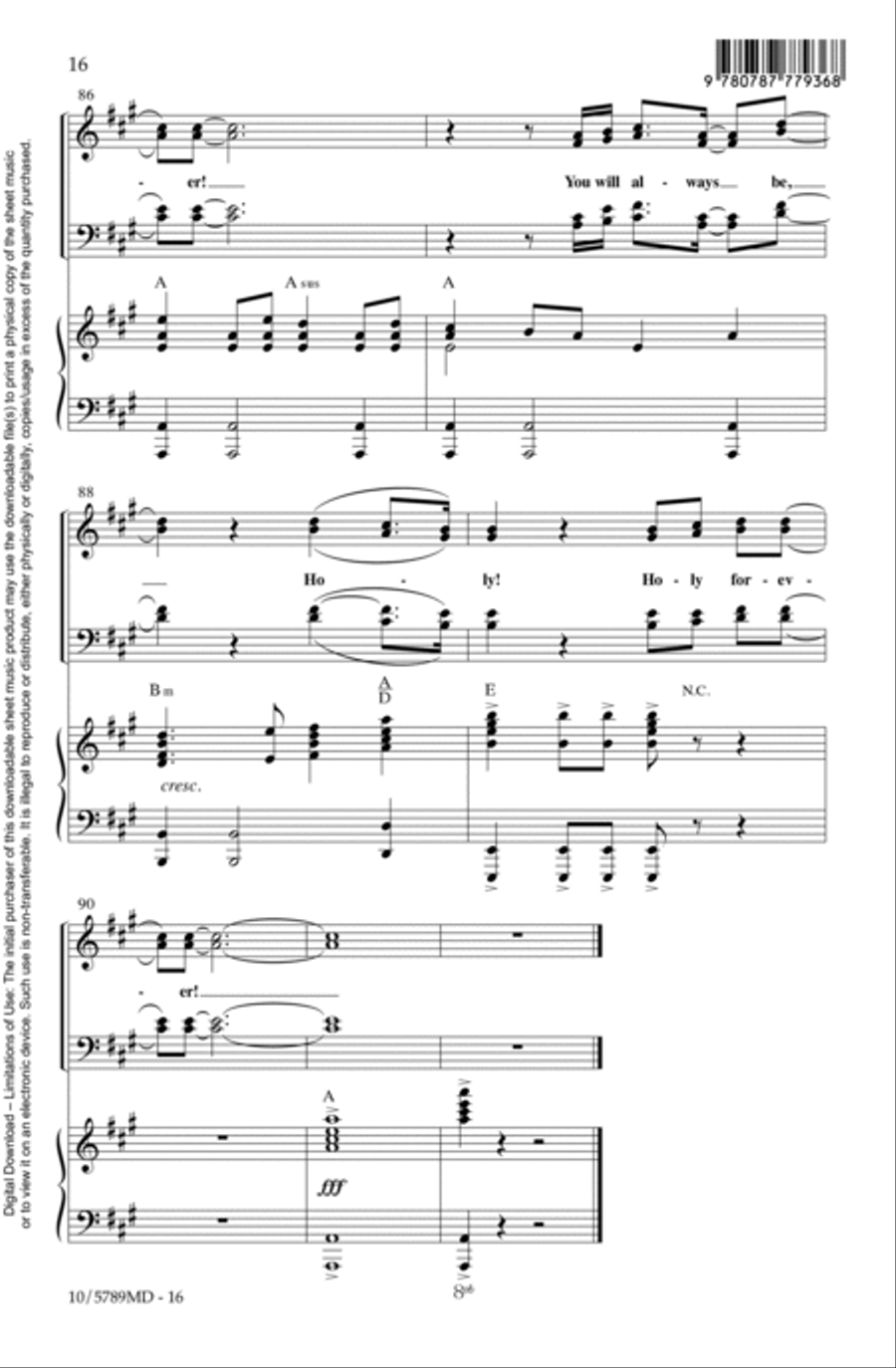 Holy Forever 4-Part scores gallery preview page 16