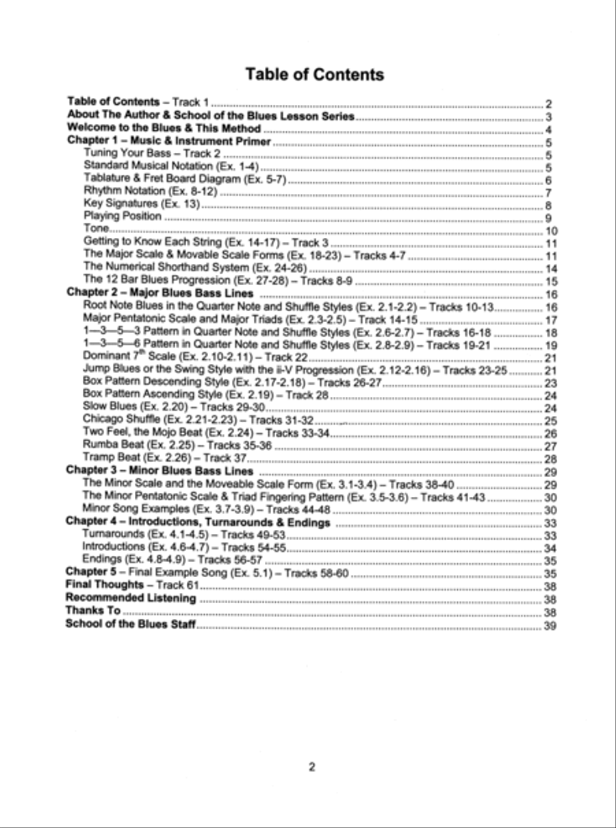 Blues Bass Method - School of the Blues Bass Guitar scores gallery preview page 3