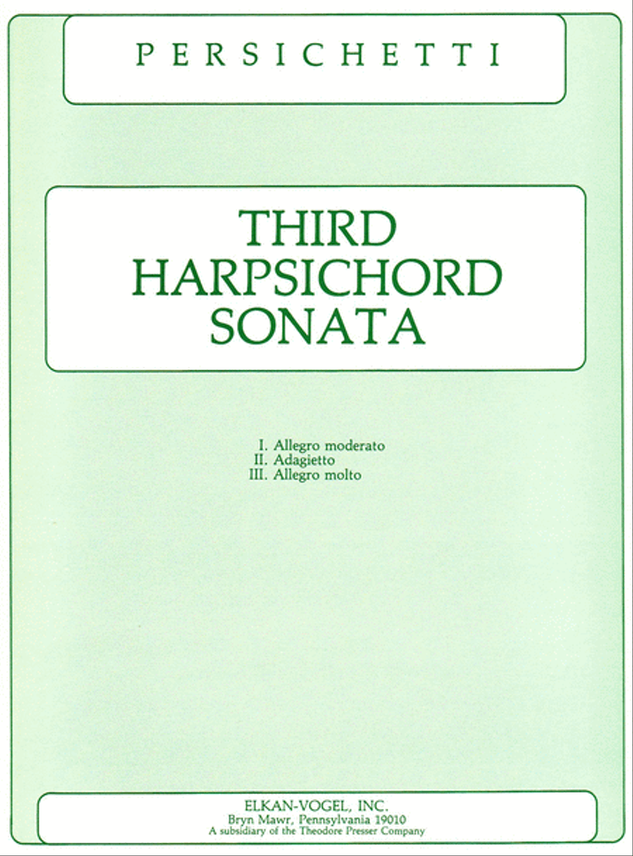 Third Harpsichord Sonata Chamber Music scores gallery preview page 1