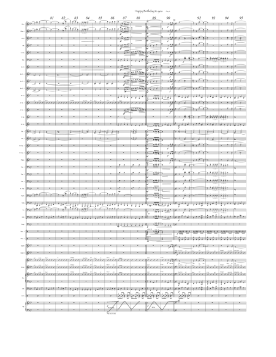 Happy Birthday to You Concert Band scores gallery preview page 6