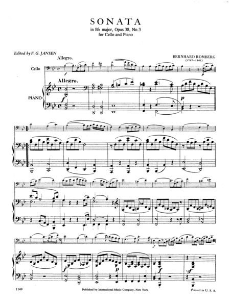 Sonata In B Flat Major, Opus 38, No. 3