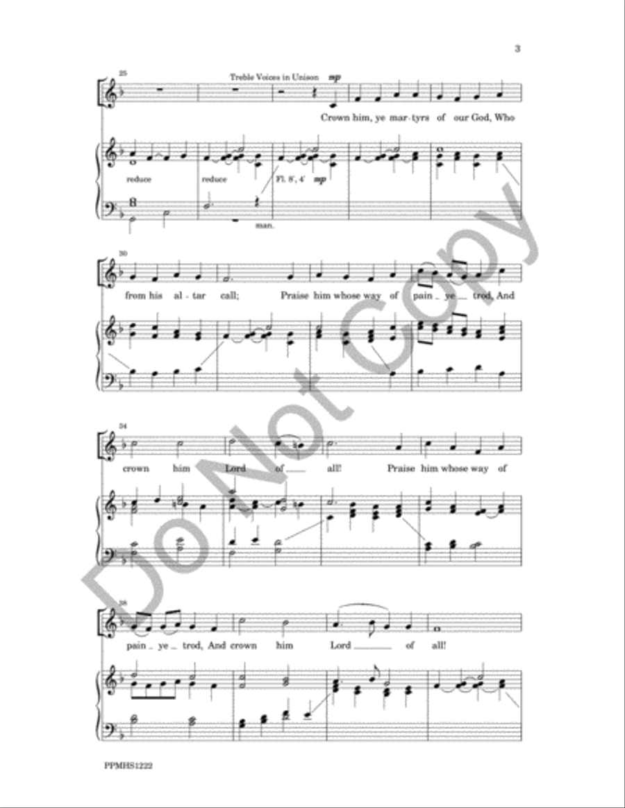 All Hail the Power of Jesus' Name 4-Part scores gallery preview page 4