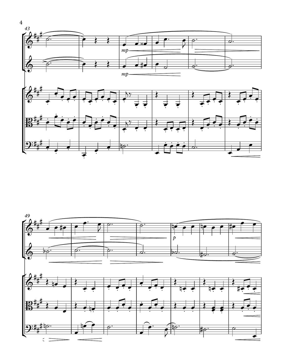 Love's Dream for mixed ensemble Small Ensemble scores gallery preview page 4