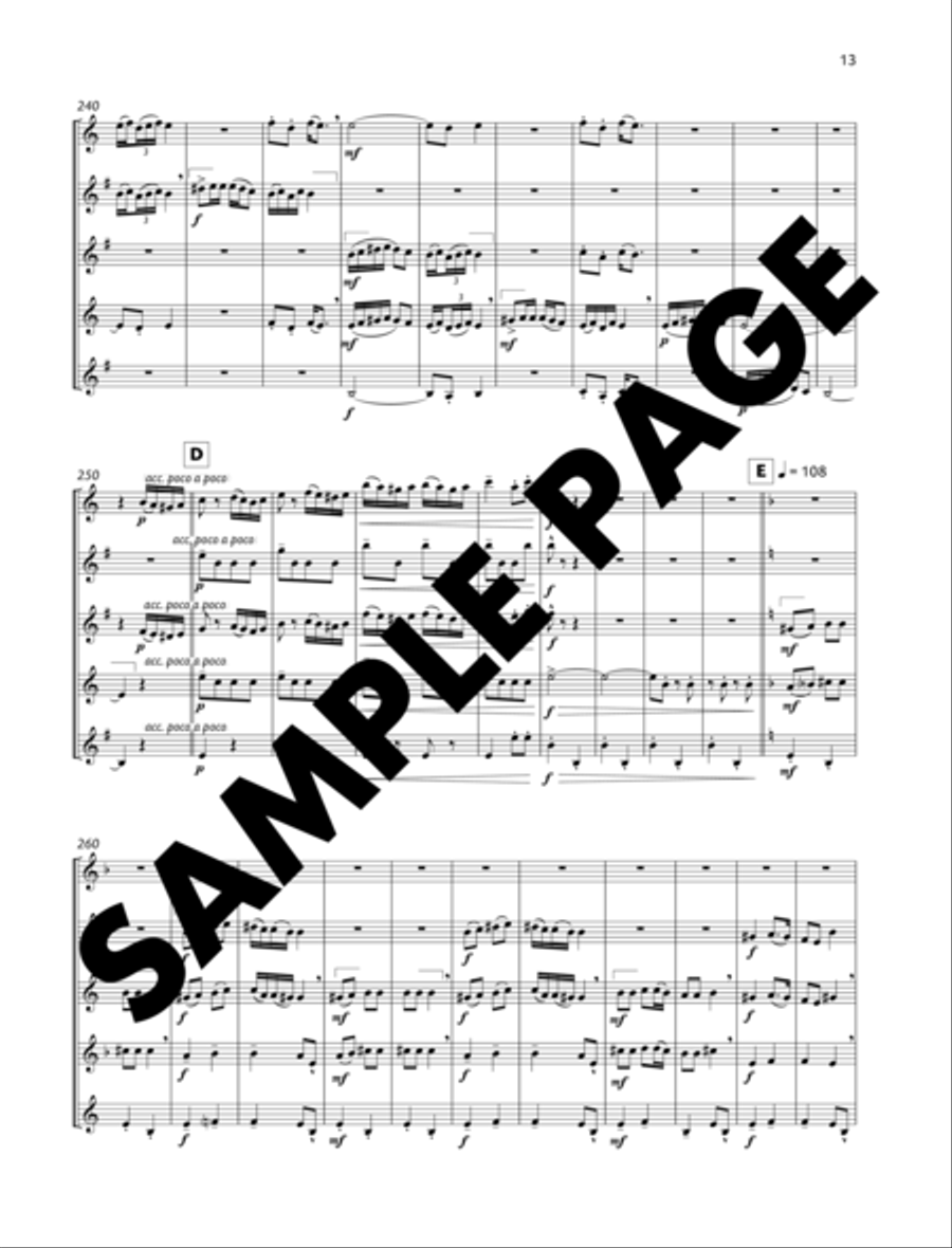 Turkish Dance Melodies Saxophone Quintet scores gallery preview page 12