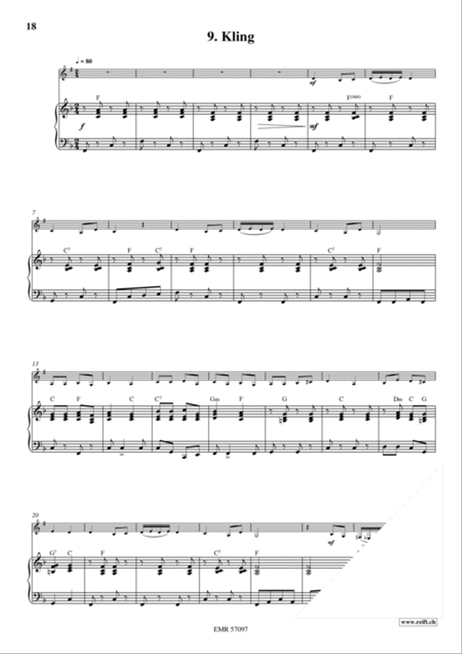 18 Christmas Songs Bass Clarinet scores gallery preview page 12