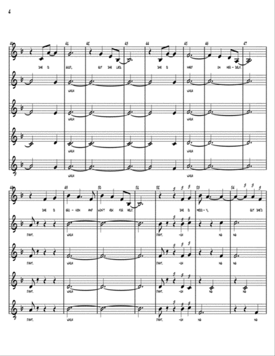 She Used To Be Mine from WAITRESS THE MUSICAL SSAA scores gallery preview page 4
