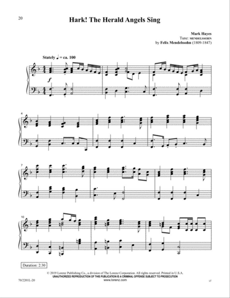 Mark Hayes Christmas Miniatures Piano Solo scores gallery preview page 13