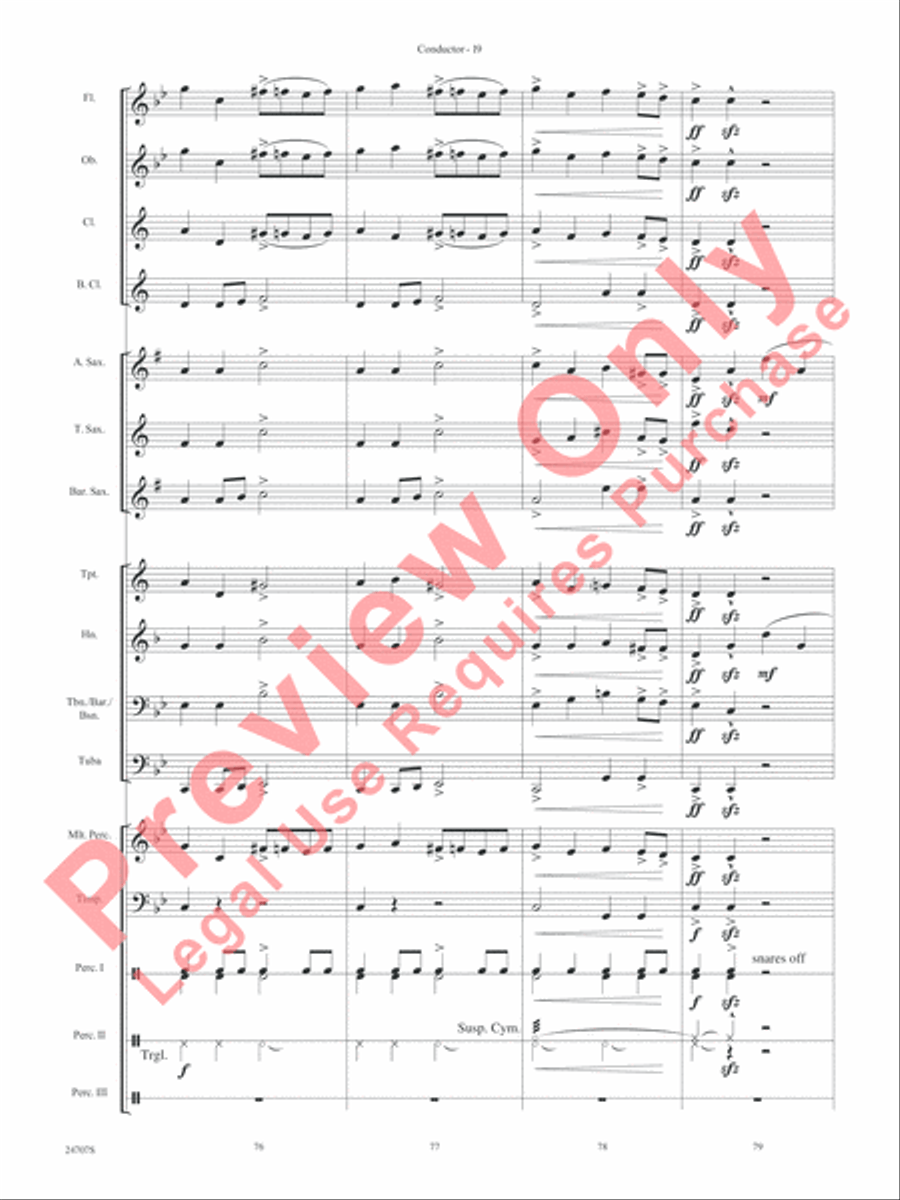 Hooroosh! Concert Band scores gallery preview page 21