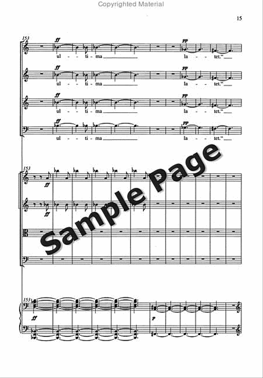 Gloriola Satb/strings/pf Score 4-Part scores gallery preview page 16