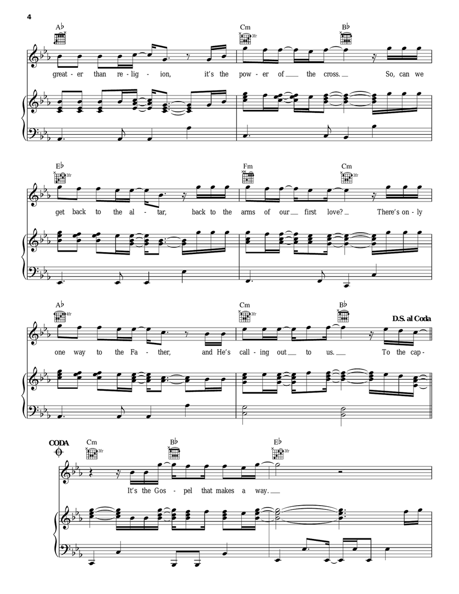 The Gospel The Gospel Piano, Vocal, Guitar scores gallery preview page 4