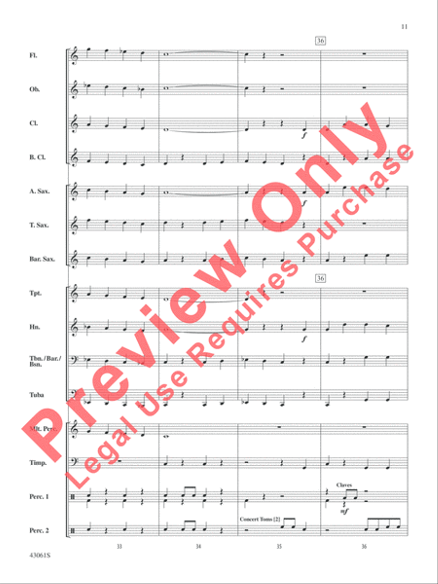 Merry Kisimusi Concert Band scores gallery preview page 12