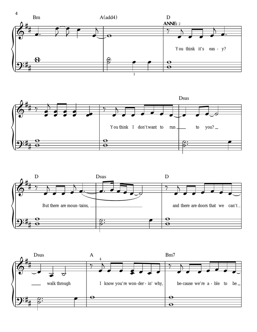 Rewrite The Stars (from The Greatest Showman) Easy Piano scores gallery preview page 4