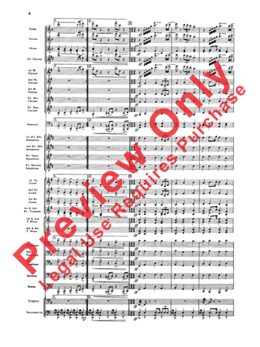Third Suite (I. March, II. Waltz, III. Rondo) Concert Band scores gallery preview page 6
