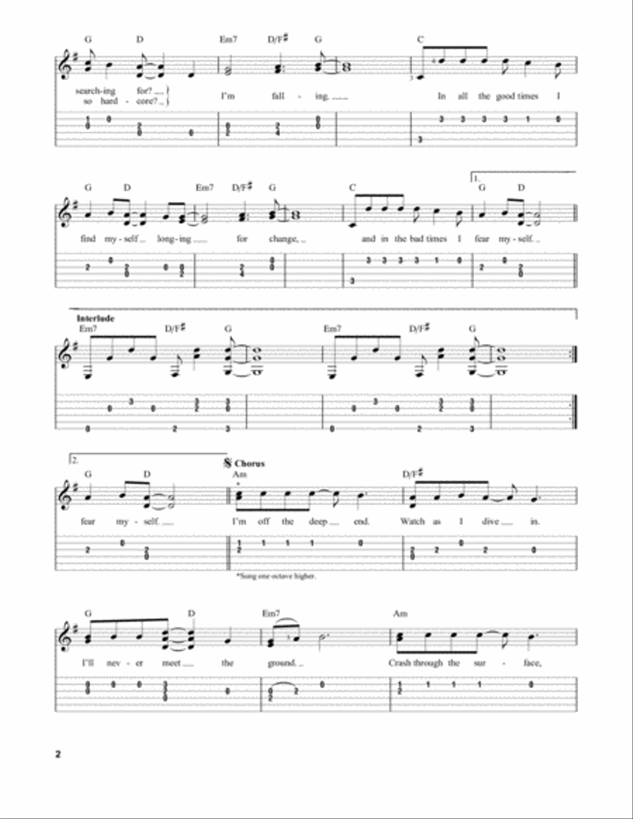 Shallow (from A Star Is Born) Acoustic Guitar scores gallery preview page 2