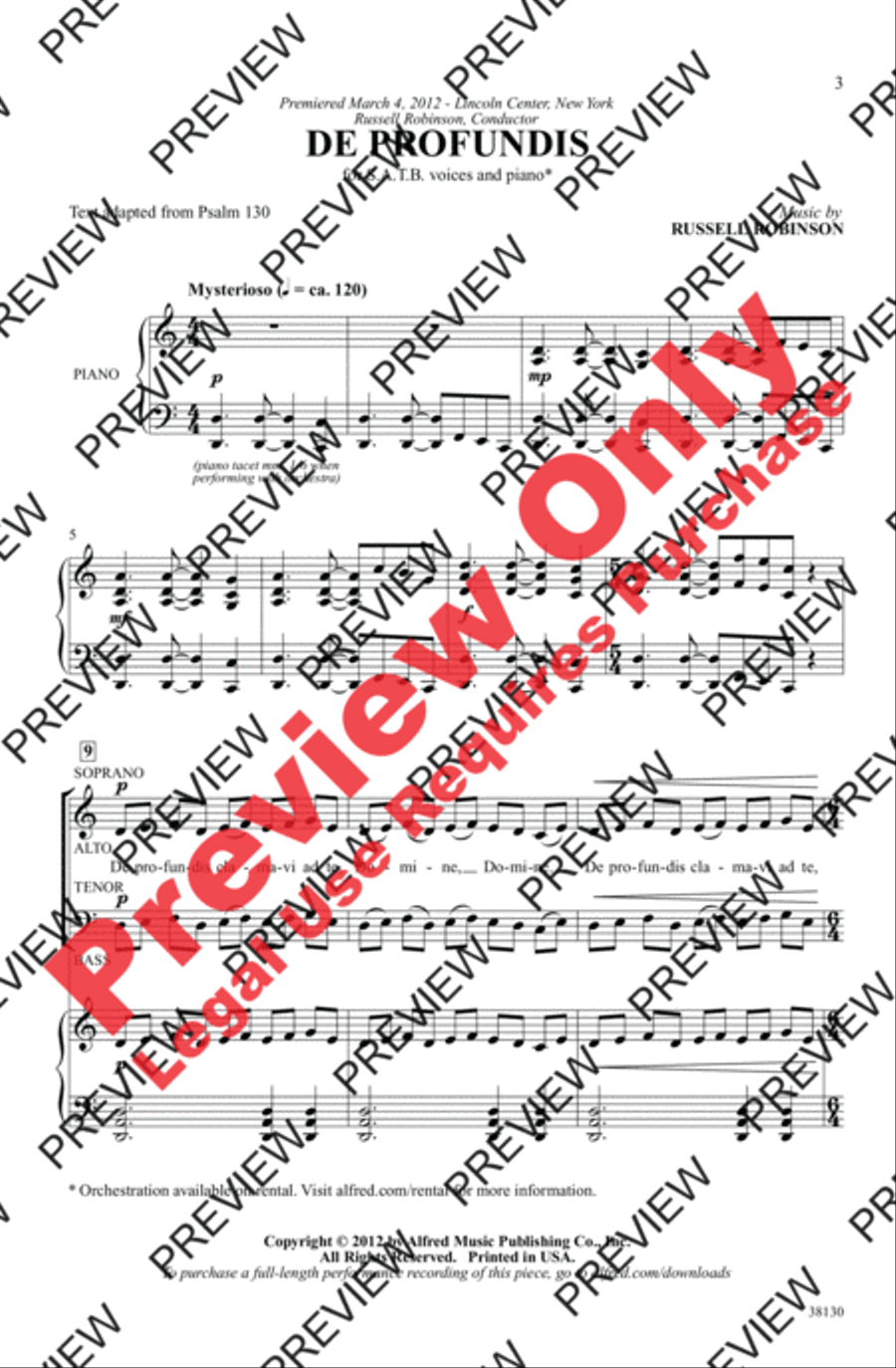De Profundis 4-Part scores gallery preview page 3