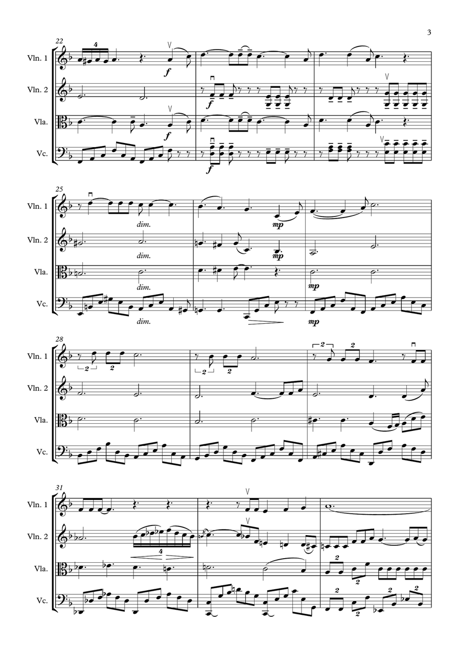 What A Wonderful World String Quartet scores gallery preview page 3