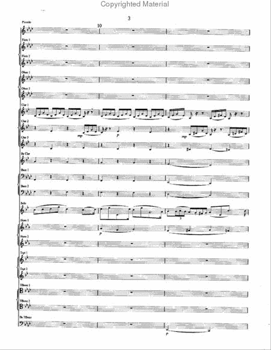 Concerto in F minor for Trumpet Concert Band scores gallery preview page 4