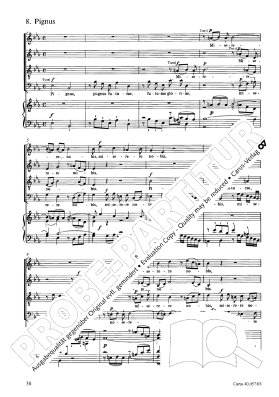 Litaniae de venerabili altaris Sacramento in Es 4-Part scores gallery preview page 39