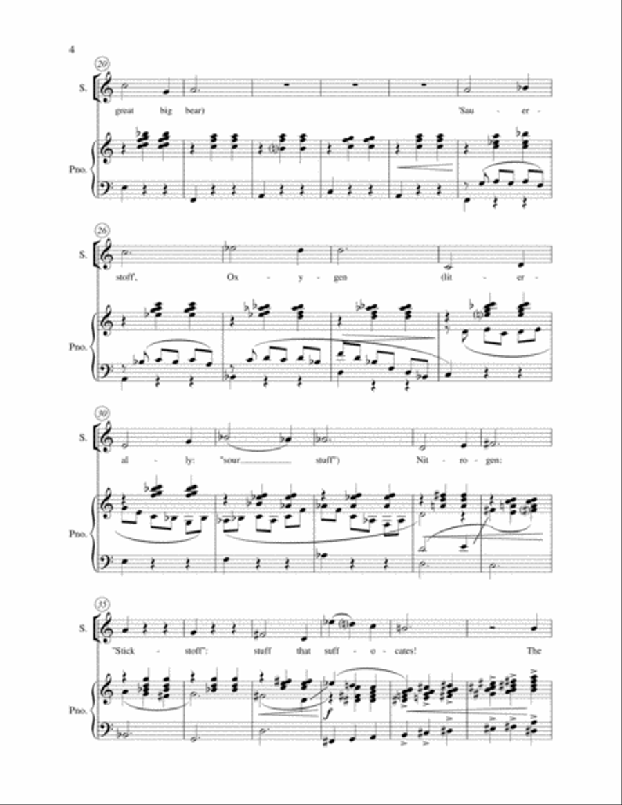 Der kleine Hund (song from the opera Breathe Freely) Piano scores gallery preview page 4