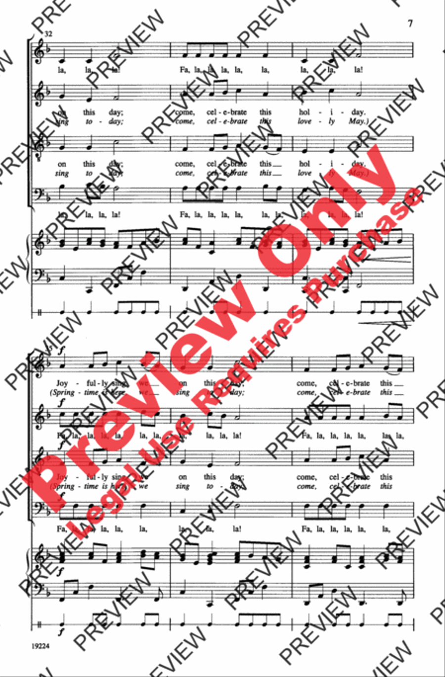 A Festive Fa La La 4-Part scores gallery preview page 7