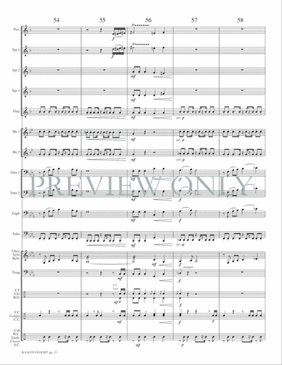 Kaalin's Flight Kaalin's Flight Small Ensemble scores gallery preview page 13