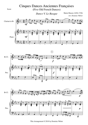 Marin Marais - Le Basque: Study for Bb-Clarinet & Piano Accompaniment