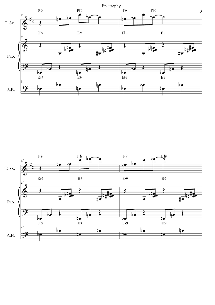 Epistrophy Epistrophy Small Ensemble scores gallery preview page 3