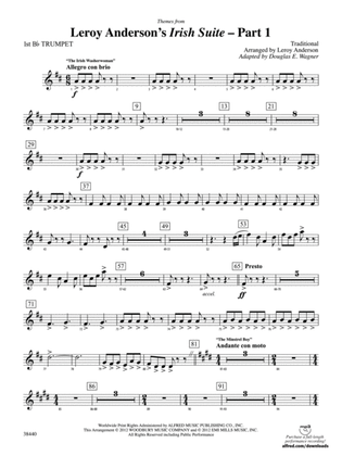 Leroy Anderson's Irish Suite, Part 1 (Themes from): 1st B-flat Trumpet