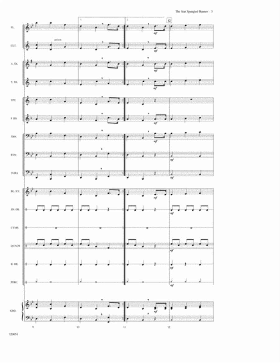 The Star Spangled Banner The Star Spangled Banner Marching Band scores gallery preview page 3