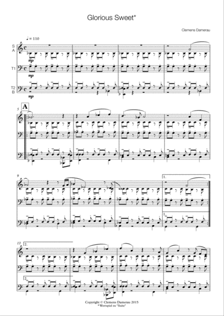 Glorious Sweet (Suite) Glorious Sweet (Suite) Concert Band scores gallery preview page 1